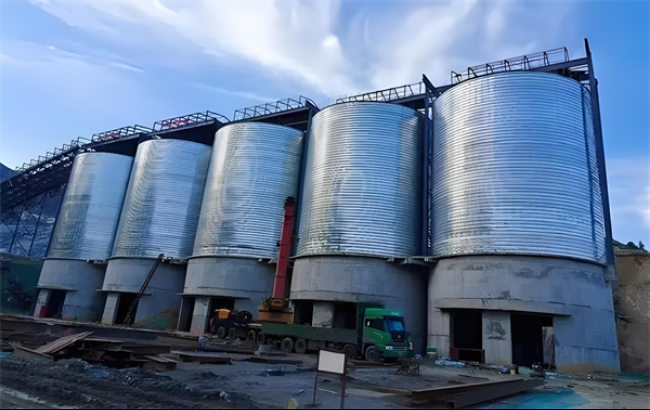 莱芜螺旋卷板仓施工现场